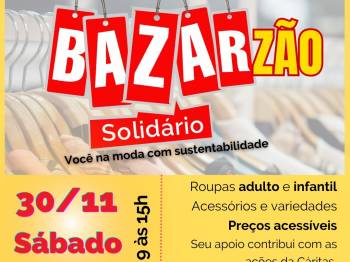 Bazar solidário será reaberto no próximo dia 30