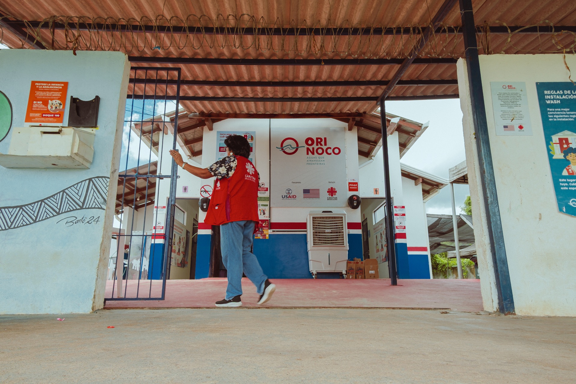 Os serviços de água, saneamento e higiene próximos à rodoviária da capital roraimense foram reabertos nesta segunda-feira, 30 de junho. Foto: Allan Denizard / Acervo Cáritas Brasileira